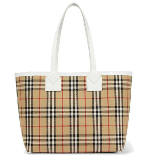 burberry canvas tote 2014|Burberry checked canvas tote bag.